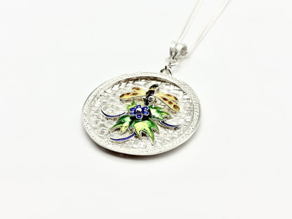 Enameled Dragonfly Pendant