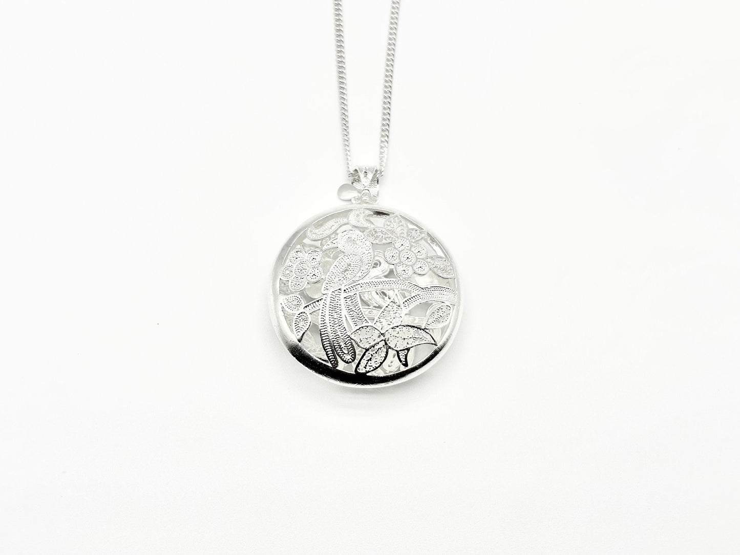 Hollow Round Bird Pendant