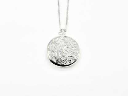 Hollow Round Bird Pendant