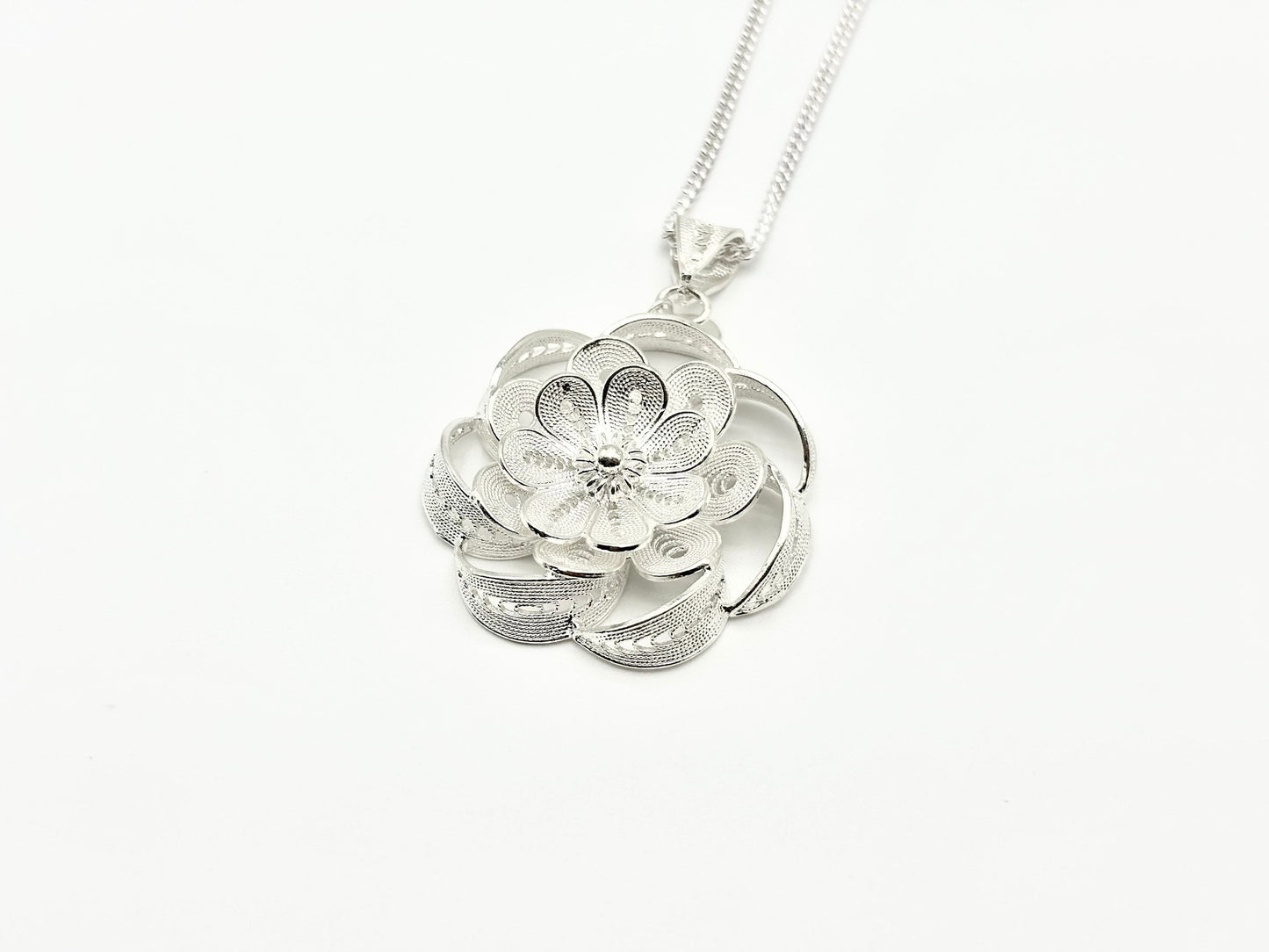 Hollow Lotus Flower Pendant