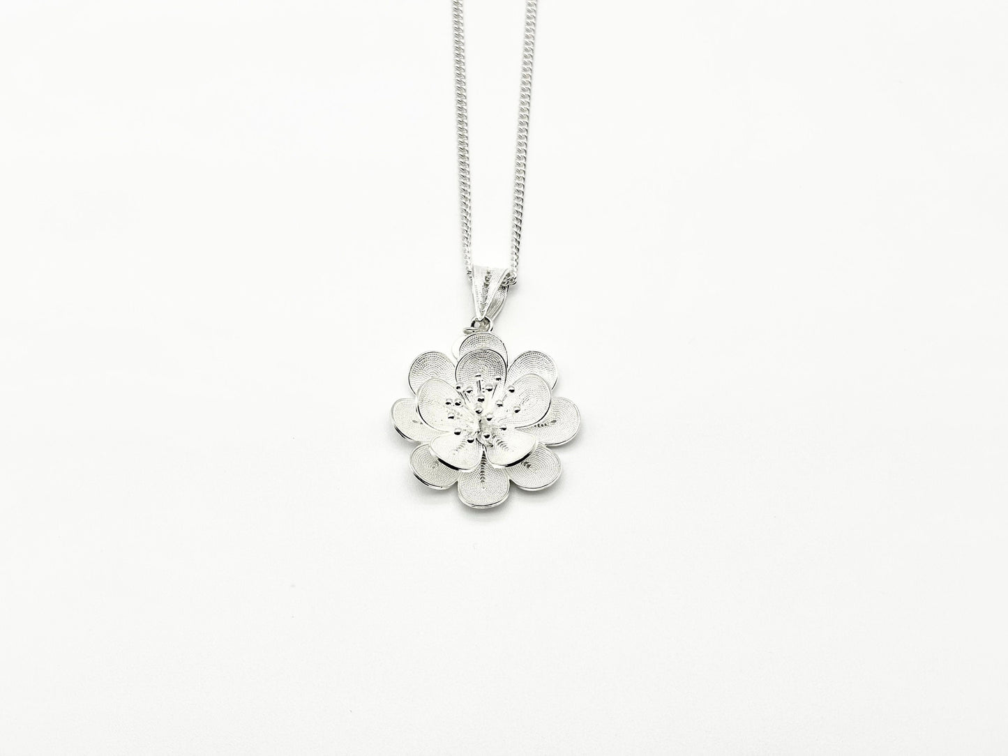 Round Lotus Flower Pendant