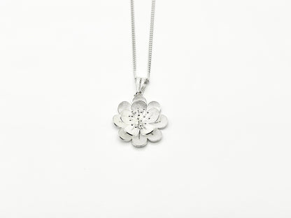 Round Lotus Flower Pendant