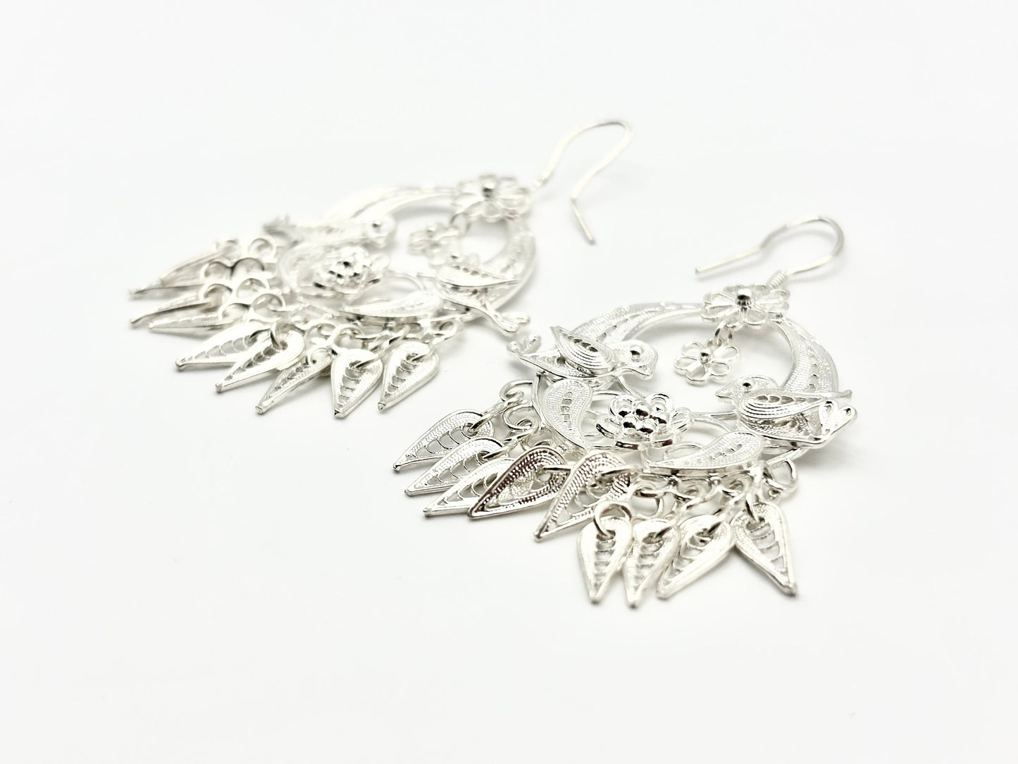 Symmetrical Twin Birds Earrings