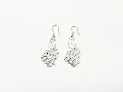 Tiny Peacock Plumage Earrings