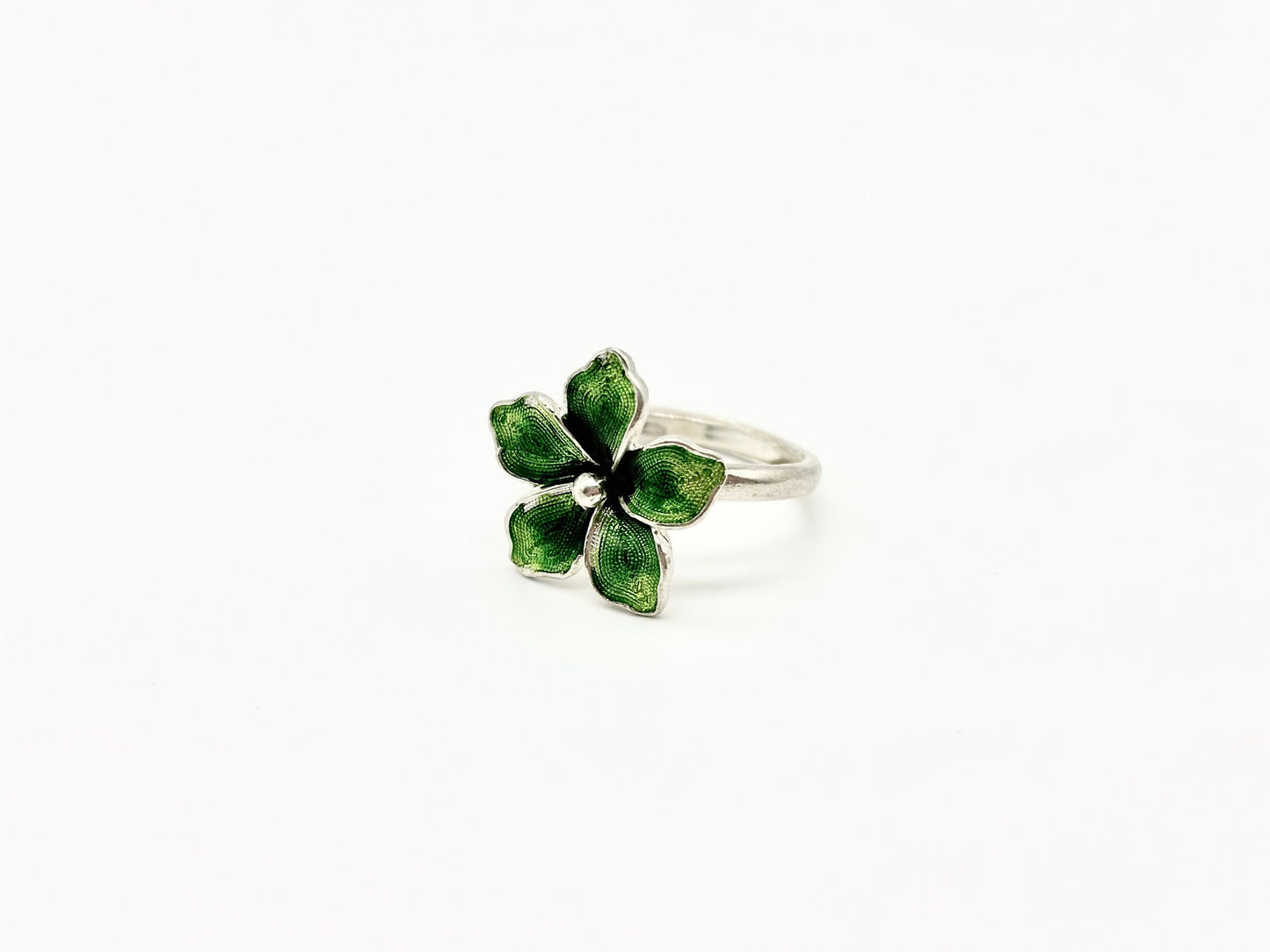 Green Cherry Blossom Ring