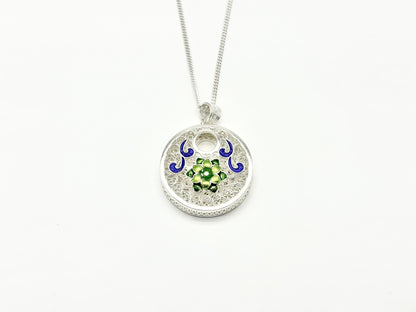 Round Hollow Flower Pendant