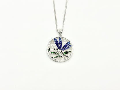 Hollow Blue Dragonfly Pendant