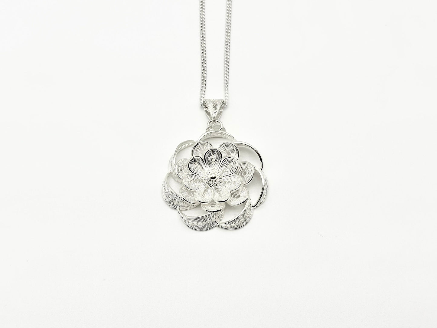 Hollow Lotus Flower Pendant