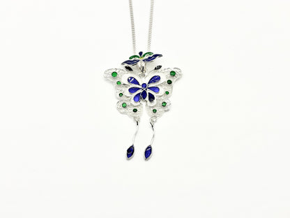 Blue Dancing Butterfly Pendant