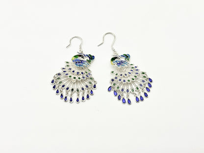 Peacock Filigree Earrings