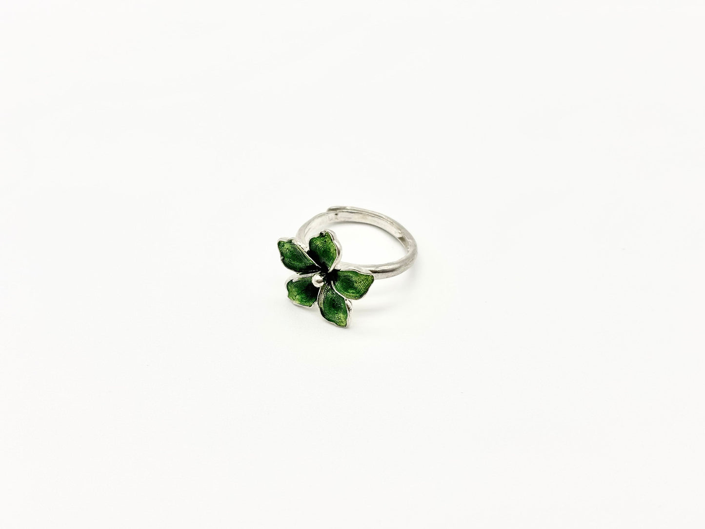 Green Cherry Blossom Ring