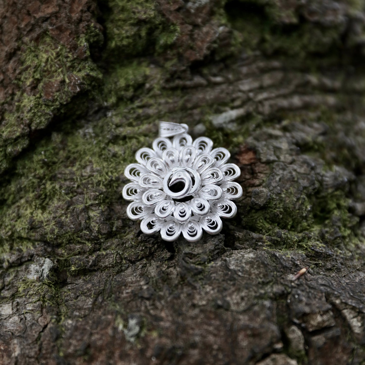 Round Peacock Pendant