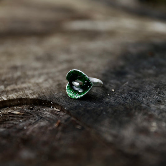 Green Fern Leaf Ring