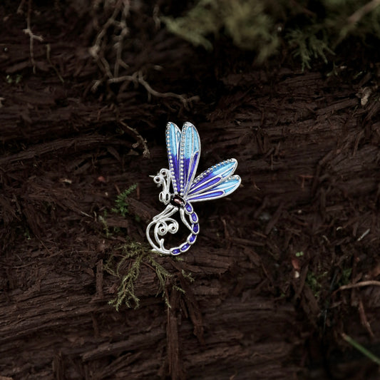 Blue Dragonfly Brooch