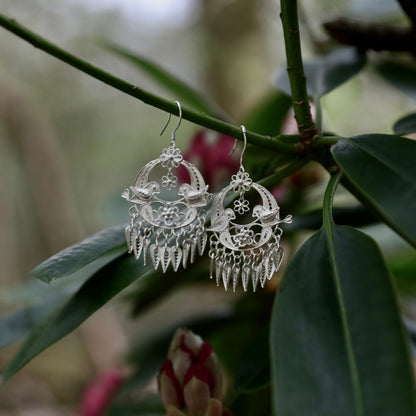 Symmetrical Twin Birds Earrings