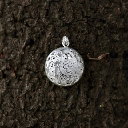 Round Hollow Bird Pendant