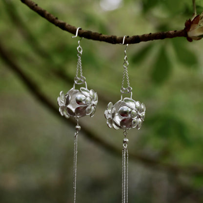 Flower Ball Earrings