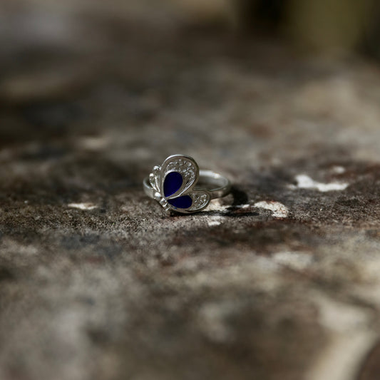 Blue Butterfly Ring