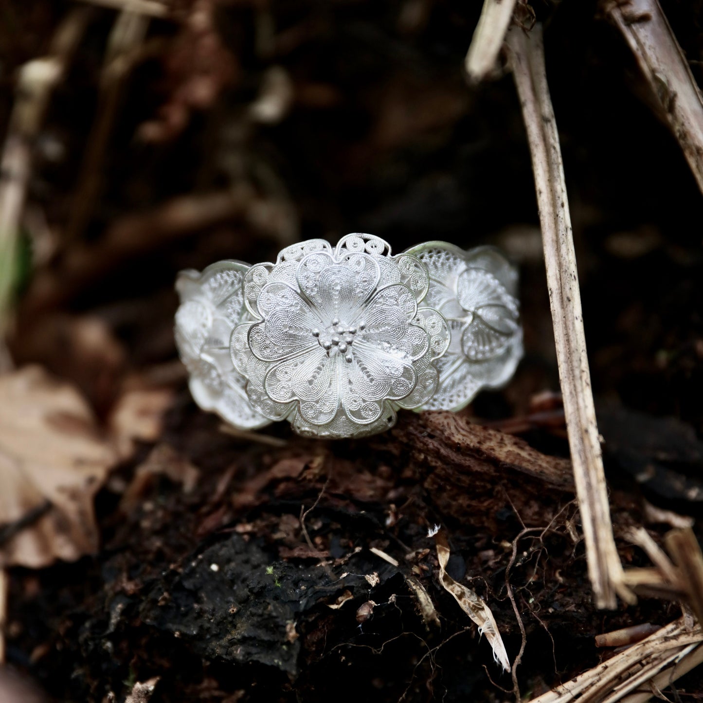 Blossoming Flower Bangle